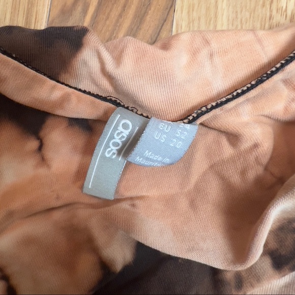 ASOS Crop Top Tie Dye ASOS Curve - Picture 3 of 3